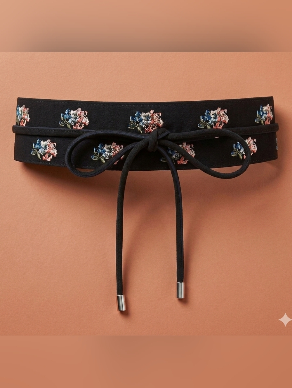 WHBM Suede Embroidered Obi Belt size XS/S